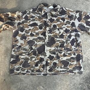 Men's boxy vintage duck camo Jacket shirt 80s 90s gorpcore